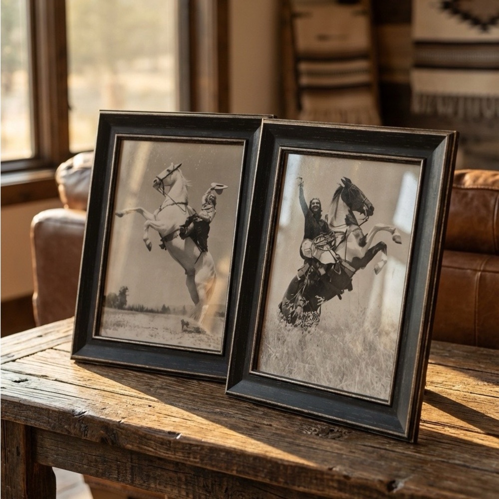 Vintage Cowgirl Wall Art | Set of 2